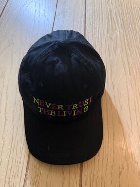 Black Embroidered Baseball Cap - "Never Trust The Living"